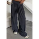 Feela Moda Premium Modal Kumaş Pileli Şalvar Kadın Pantolon 2012 - Antrasit - 38