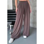 Feela Moda Premium Modal Kumaş Pileli Şalvar Kadın Pantolon 2012 - Vizon - 38