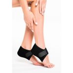 Feelflex Ortopedik Silikon Kumaş Topuk Çorabı 2 Adet Topuk Dikenı Tabanlık - Koyu Siyah