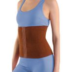 Feelflex Yün Bel Korsesi Kahverengi, Bel Kuşağı Bandajı, Sıcak Tutar Elastik - 2XL