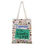 FEELMEM Colorado Eyalet Seyahat Tote Çanta Gezmek Herkes Kayıp değil Colorado Geocaching Omuz Çantası Colorado Seyahat Hediye, Bej, One Size