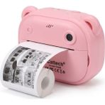 Feer Teknoloji Çocuklar Için Anında Siyah Beyaz Baskı Fotoğraf Makinesi | Yedek Rulo Dahil Eğlenceli Kamera - Pembe