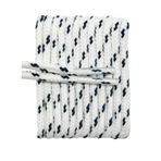 Feet People Yuvarlak Ayakkabı Bağcıkları Bot/Ayakkabı, Lacivert Çipli Beyaz, 36 in. x 1 Pair