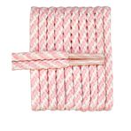 Feet People Yuvarlak Ayakkabı Bağcıkları Bot/Ayakkabı, Pembe ve Beyaz Çizgili, 36 in. x 1 Pair
