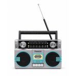 Feexot FX-2509B Taşınabilir Retro Bluetooth Hoparlör, FM Radyo, USB/TF Kart Oynatıcı, AUX Girişi, Yüksek Kapasiteli Pil (Beyaz)