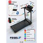 Fegel FG-09 Koşu Bandı Bluetooth Hoparlör Uygulama Adımsayar Program Eğim Nabız Katlanabilir Uzaktan Kumanda 10km Hız Kompakt Tasarım - Siyah