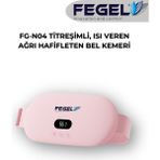 Fegel FG-N04 Akıllı Isıtmalı ve Titreşimli Bel - Karın Masaj Kemeri – Regl, Karın ve Bel Ağrı Hafifleten Masaj Cihazı - Pembe
