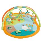 Fehn 3-D Sleeping Forest oyun kemerli aktivite halısı – Kavranabilir 5 çıkarılabilir oyuncaklı emekleme matı – 0+ aylık bebekler ve çocuklar için oyun halısı – Doğum hediyesi olarak emekleme matı