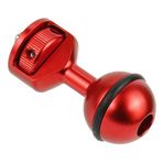 FEICHAO 2 Adet CNC 1/4 Bilyeli Kafa Braketi 1 inç Genişletilmiş Top Kafası Kamera Kafesi ve Dalış El Aksesuarları için? (Kırmızı)