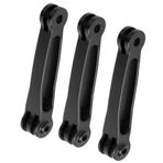 FEICHAO 3 adet Kask Kolu Uzatılmış Çekim Dönüştürme Braketi CNC Alüminyum Alaşım Adaptör GoPro Action Kamera Aksesuarları ile Uyumlu Kask Selfie Braketleri Kameralar Uzatma Çubukları için Aksesuarlar (88 mm)