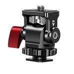 FEICHAO 360 Derece Döndürülebilir Mini Tripod Top Kafası Sıcak Ayakkabı Adaptörü 1/4 Vidalı Montaj SLR Kamera LED Flaş Monitör Aksesuarları için