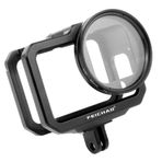 FEICHAO Alüminyum Kamera Metal Kafes Koruyucu Kabuk Muhafaza Çerçevesi Soğuk Ayakkabı ile Uyumlu 52 mm Filtre Montajı GoPro Hero 9 Siyah (Kit B)