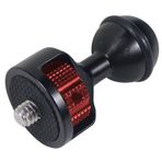 FEICHAO Çap 20 mm Top Kafa Sapma Önleyici 1/4 3/8 Monitör Kamera Kafesi Sihirli El Braketi (1/4, Siyah Kırmızı)
