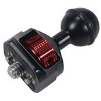 FEICHAO Çap 20 mm Top Kafa Sapma Önleyici 1/4 3/8 Monitör Kamera Kafesi Sihirli El Braketi (A-Konum 3/8, Siyah Kırmızı)