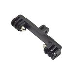 FEICHAO Çift Başlı Flaş Tutucu Montaj Tripod Adaptörü Dolum Işığı Kamera Mikrofon Yatay Çift Ayaklı Makine Braketi (1 Adet)