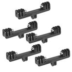 FEICHAO Çift Başlı Flaş Tutucu Montaj Tripod Adaptörü Dolum Işığı Kamera Mikrofon Yatay Çift Ayaklı Makine Braketi (5 Adet)