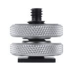 FEICHAO GoPro SLR Fotoğraf Makineleri Fotoğraf Ekipmanları ile Uyumlu Mikrofon Işık Bağlantısı için 3/8" - 1/4" Çift Katmanlı Flaş Yuvası Tutucu (Flaş Yuvası Yuvası)