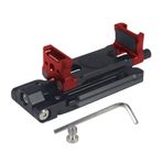 FEICHAO Masaüstü Tripod Montaj Telefon Klipsi Tutucu 360° Dönen Katlanır Adaptör Hızlı Çıkarma Plakası ile Telefon, SLR Fotoğraf Makinesi Aksesuarları için (Kırmızı)