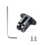 FEICHAO Tripod Montaj Adaptör Tabanı Çift Bağlantı Noktalı Arayüz M3 Vidalı Alüminyum Alaşım GoPro Hero 10 9 8, Action 2 Kamera Kafesi (1 Adet) ile Uyumlu