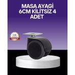 Feifei Çok Amaçlı Kilitsiz Masa Ayağı Tekerleği 6 cm - FEİ5785-8964 - Çok Renkli