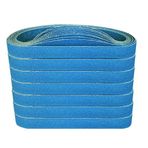 FEIHU Zirkon korindon zımpara kayışları 10 x 330 mm, her bir tane boyutu 5 x 60/80/100/120/240/320 Siyah & Decker güç dosyası için|kayış zımpara | zımpara bandı seti (30 parça)