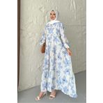 feiruz Premium Mango Kumaş Loi Desenli Elbise