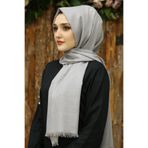 Feiza Collection Pamuklu Simli Şal - Gri