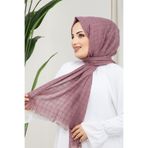 Feiza Collection Pamuklu Soft Simli Gül Kurusu Şal