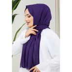 Feiza Collection Pamuklu Soft Simli Mor Şal