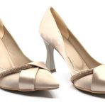 Feles Kadeh Topuk Saten Şerit Taşlı Stiletto Kadın Topuklu Ayakkabı
