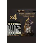 Feles Tozsuz Kedi Kumu 10 Lt X 4 Adet (Tamamen Doğal, Aktif Karbonlu)