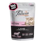 Felicia 100x85 gr Kuzulu Tahılsız Pouch Konserve Yavru Kedi Maması
