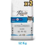 Felicia 12 kg Somonlu Yetişkin Kedi Maması (2 Adet) Hipoalerjenik ve Derma Care Özelliği