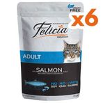 Felicia 6x85 gr Pouch Somon Etli Tahılsız Kedi Yaş Maması