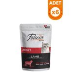 Felicia 6x85 gr Tahılsız Kuzu Etli Pouch Yetişkin Konserve Kedi Maması
