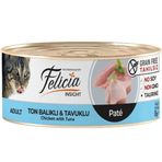 Felicia 85 gr Kıyılmış Ton Balıklı ve Tavuklu Yetişkin Kedi Konservesi