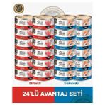 Felicia Insight Fillet Biftekli & Somonlu Fileto Yetişkin Kedi Konserve Maması Seti 24x85 gr - 24X85GR