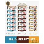 Felicia Insight Pate Ton Balıklı - Tavuklu & Biftekli - Tavuklu & Ciğerli - Tavuklu Kıyılmış Yetişkin Kedi Konserve Maması Seti 18x85 gr