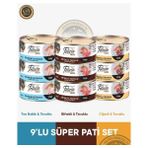 Felicia Insight Pate Ton Balıklı - Tavuklu & Biftekli - Tavuklu & Ciğerli - Tavuklu Kıyılmış Yetişkin Kedi Konserve Maması Seti 9x85 gr