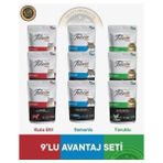 Felicia Pouch Kuzu Etli & Somonlu & Tavuklu Yetişkin Kedi Yaş Maması Seti 9x85 gr - 9X85GR
