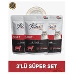 Felicia Pouch Kuzu Etli Yetişkin Kedi Yaş Maması Seti 3x85 gr - 3X85GR