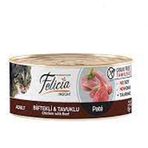 Felicia Tahılsız 24x85 gr Konserve Biftekli-Tavuklu Kıyılmış Yaş Kedi Maması