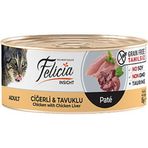 Felicia Tahılsız Ciğerli Tavuklu Kıyılmış 24x85 gr Yaş Kedi Maması