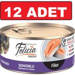 Felicia Tahılsız Somonlu Fileto 12x85 gr Yetişkin Kedi Konservesi