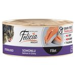 Felicia Tahılsız Sterilised Kısırlaştırılmış Somonlu 12x85 gr Yaş Kedi Maması
