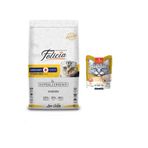 Felicia Tavuklu Kısır 2 kg Kuru Kedi Maması + Wanpy Karışık 8 Lezzetli Krema 25x14 gr Kedi Ödülü