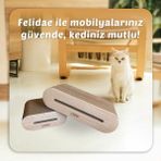Felidae Oluklu Mukavva Kedi Tırmalama Kanepesi - Oval Tırmalama / (45X12,5X24CM) Medium - CS6 LW - Bej