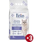 Felin 15 lt Lavanta Kokulu Topaklanan Kedi Kumu 5lx3 İnce Taneli Ekonomik ve Ekolojik Seçenek