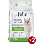 Felin 2x5 lt Yeşil Elma Kokulu Topaklanan Kedi Kumu