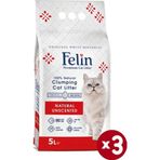 Felin 3x5 lt Naturel Kokusuz Kedi Kumu